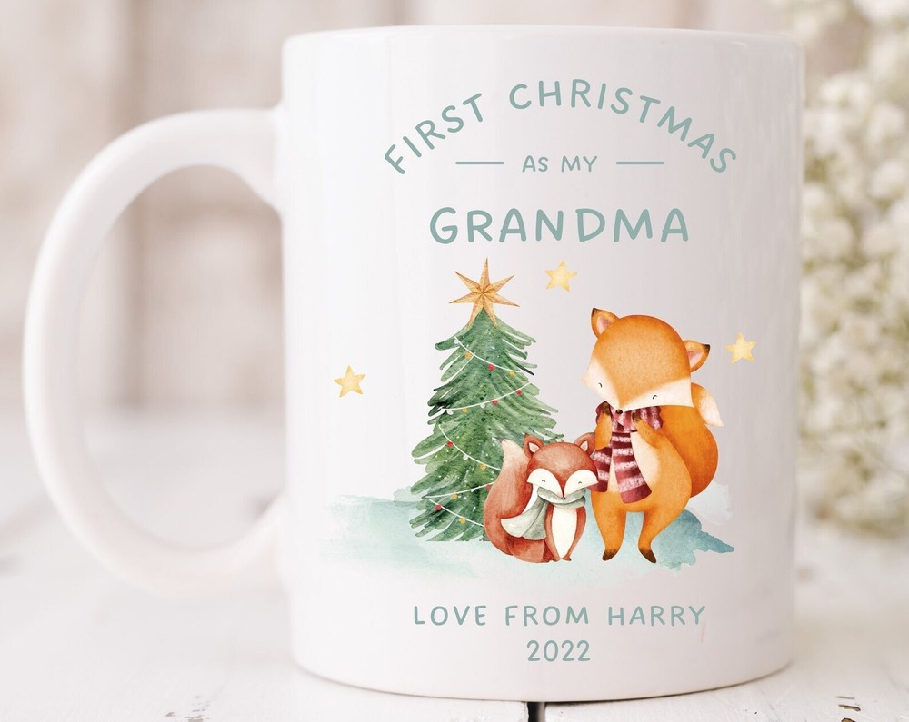 First Christmas As Grandma Mug Cup 1st Christmas Present 2022 Name Mug Baby's