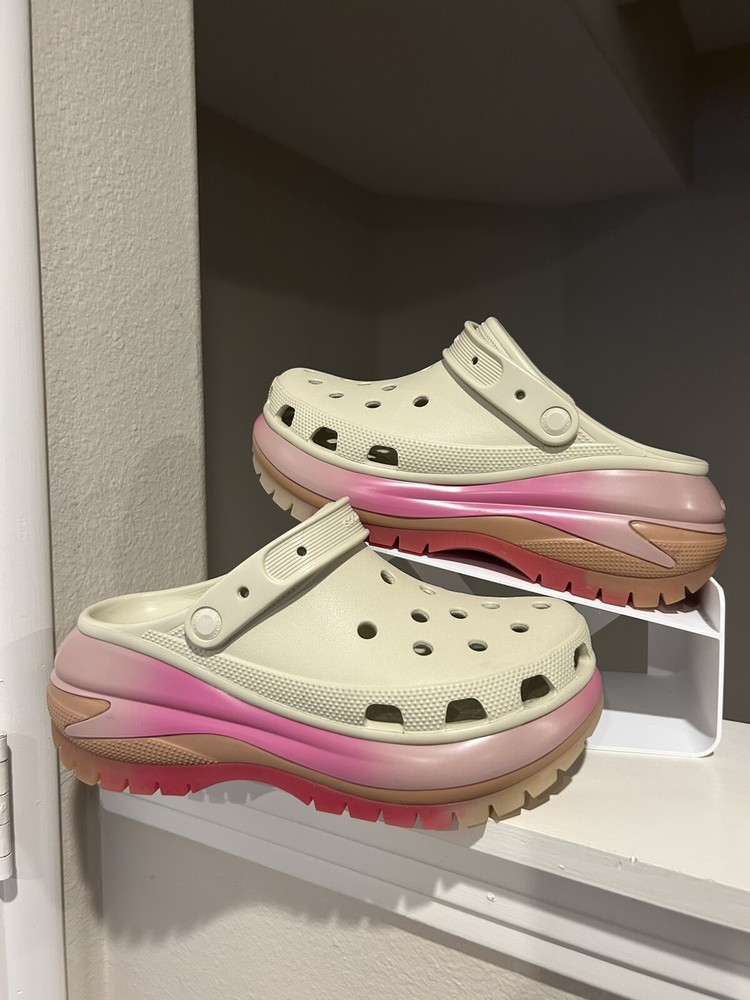 CROCS Mega Crush Platform Clogs Bone Limited Edition Women’s Size 11