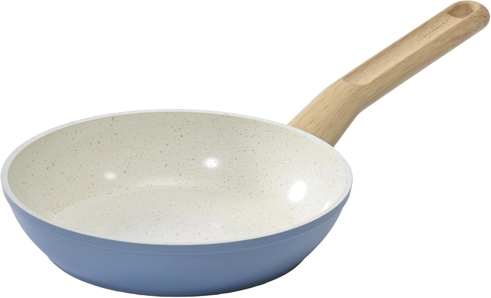 Healthy Ceramic Titanium-Infused 10 Inch Induction Fry Pan Light Blue
