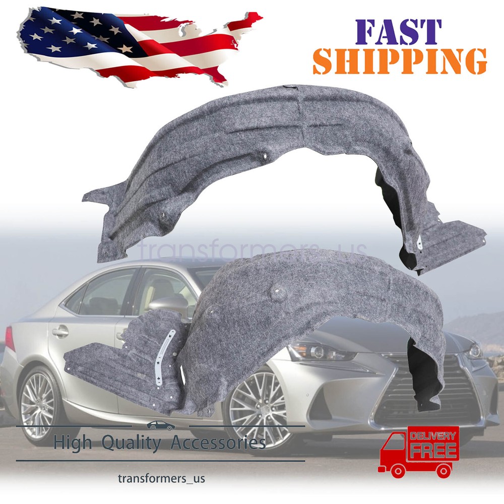 Fender Liners Set of 2 Front Left & Right for Lexus IS350 2017-2020