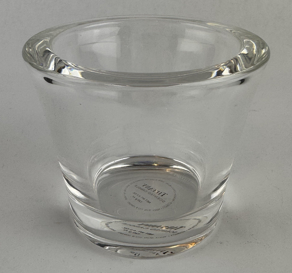 Tiffany & Co Crystal Candle Holder Heavy Thick Glass