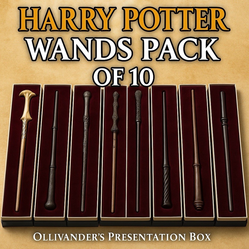 Noble Collection Harry Potter 10-Piece Wand Set