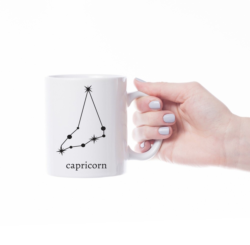 Custom Capricorn Ceramic Coffee Mug Capricorn Star Sign Mug Celestial