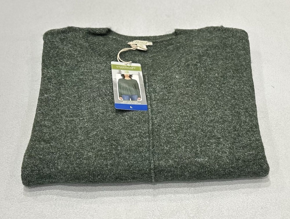 Legendary Outfitters Women's Soft and Cozy Crewneck Sweater, Heather Olive, L