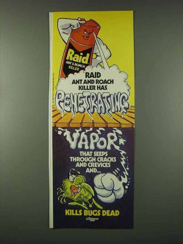 1978 Raid Ant & Roach Killer Ad - Penetrating Vapor