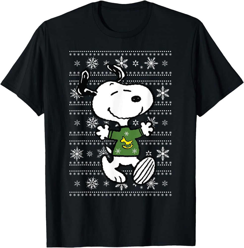 Peanuts Snoopy Happy Holidays T Shirt Men