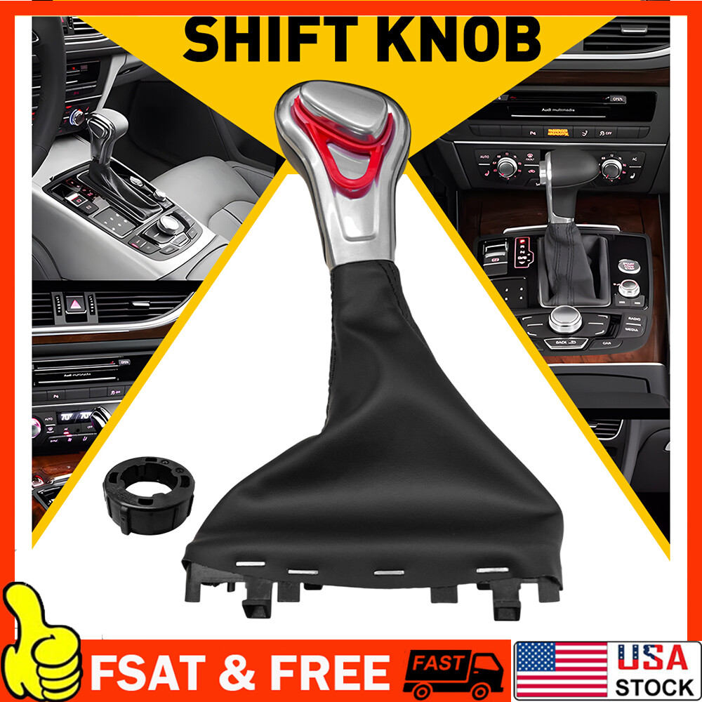 Automatic Gear Shift Knob Gearbox Handle For Audi A6 A5 A4 A3 Q5 Q7 2008+