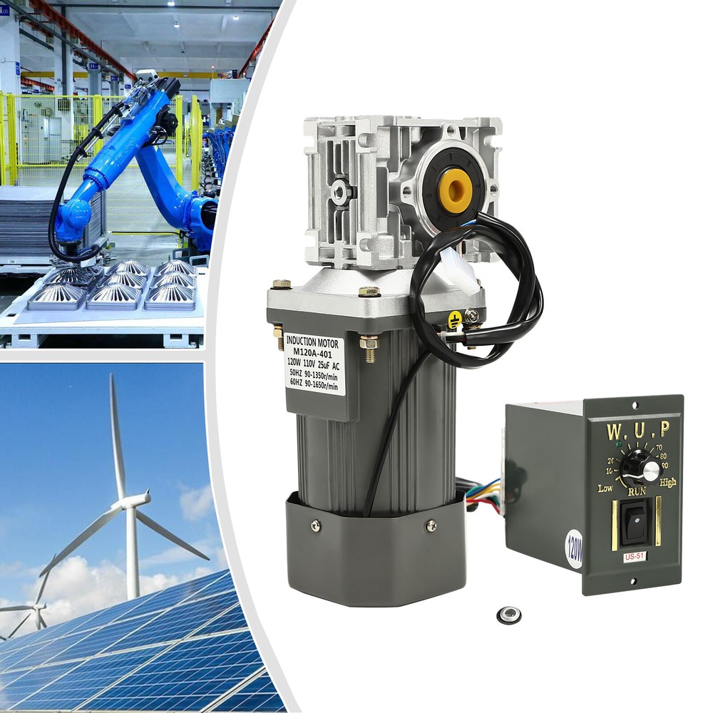 120W Worm Gear Reducer Gearbox Electric RV 30 Motor High Torque W/ Governor