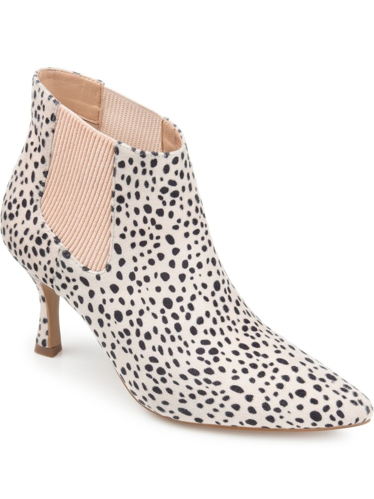 JOURNEE COLLECTION Womens Beige Goring Elitta Pointed Toe Stiletto Booties 10 M