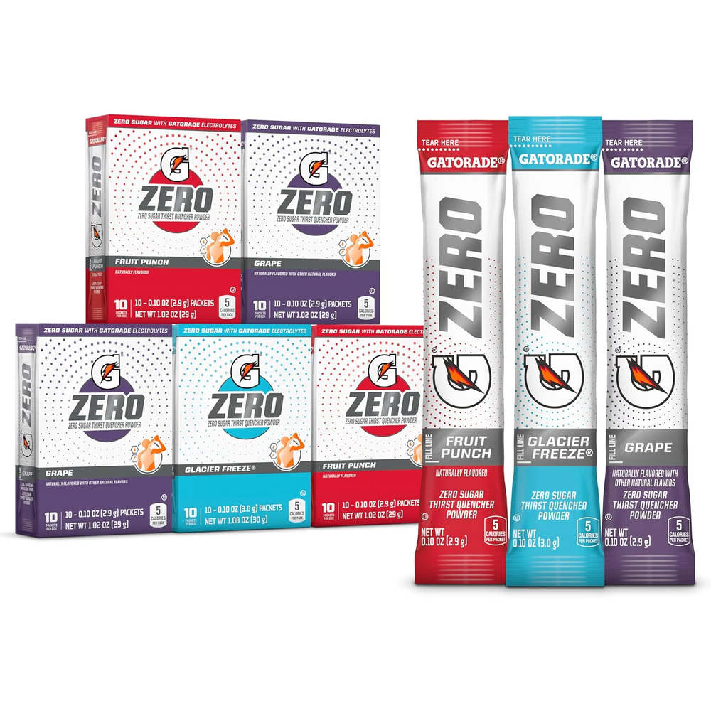 Zero Sugar Fruit Punch Electrolyte Powder Packets 10ct x 5 Hydration