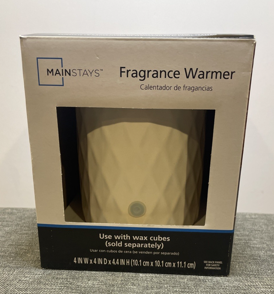 MAINSTAYS ELECTRIC Fragrance WAX WARMER CREAM COLOR SMALL DIAMOND NIB