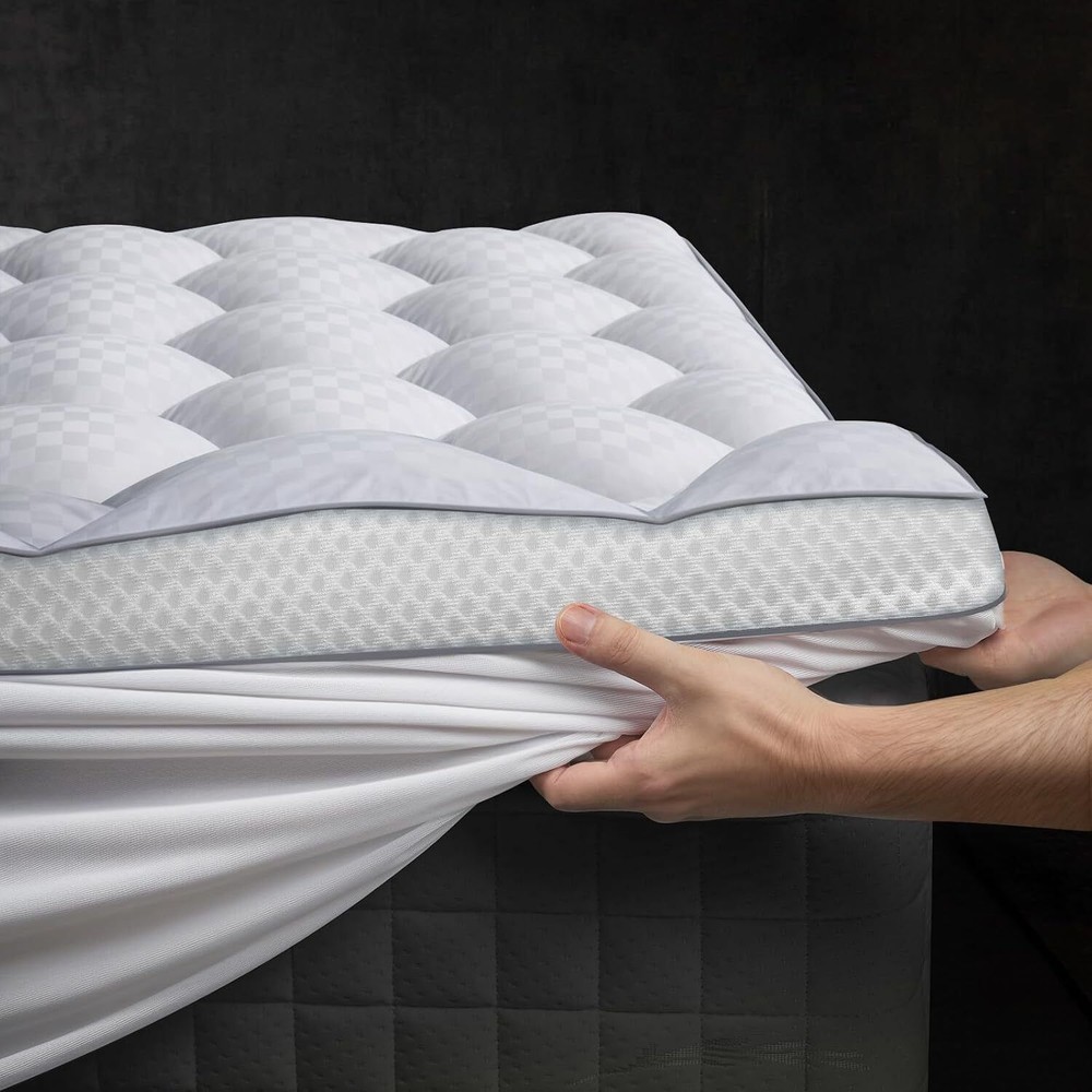 3 Inch Ultra-Fluffy Memory Foam Mattress Topper Full XL for Back Pain