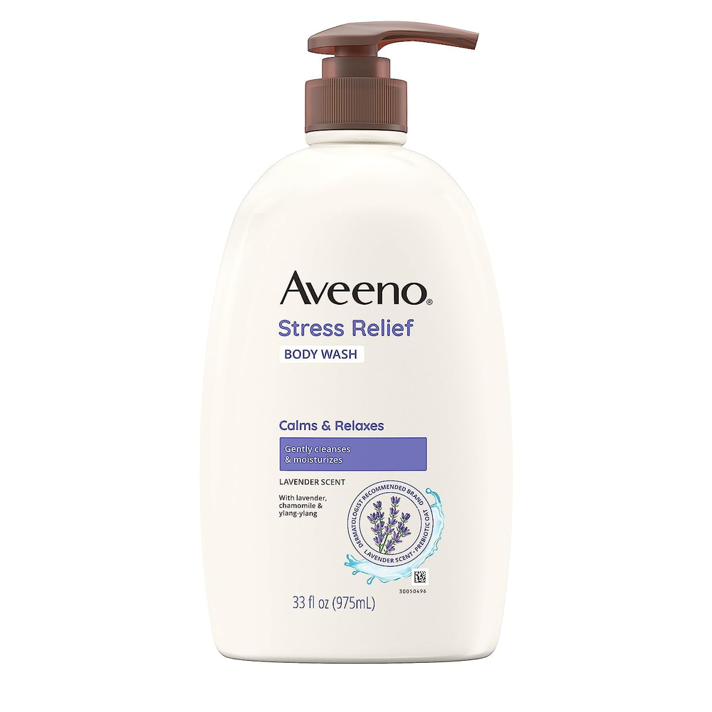 Aveeno Lavender Oat Body Wash for Sensitive Skin Stress Relief