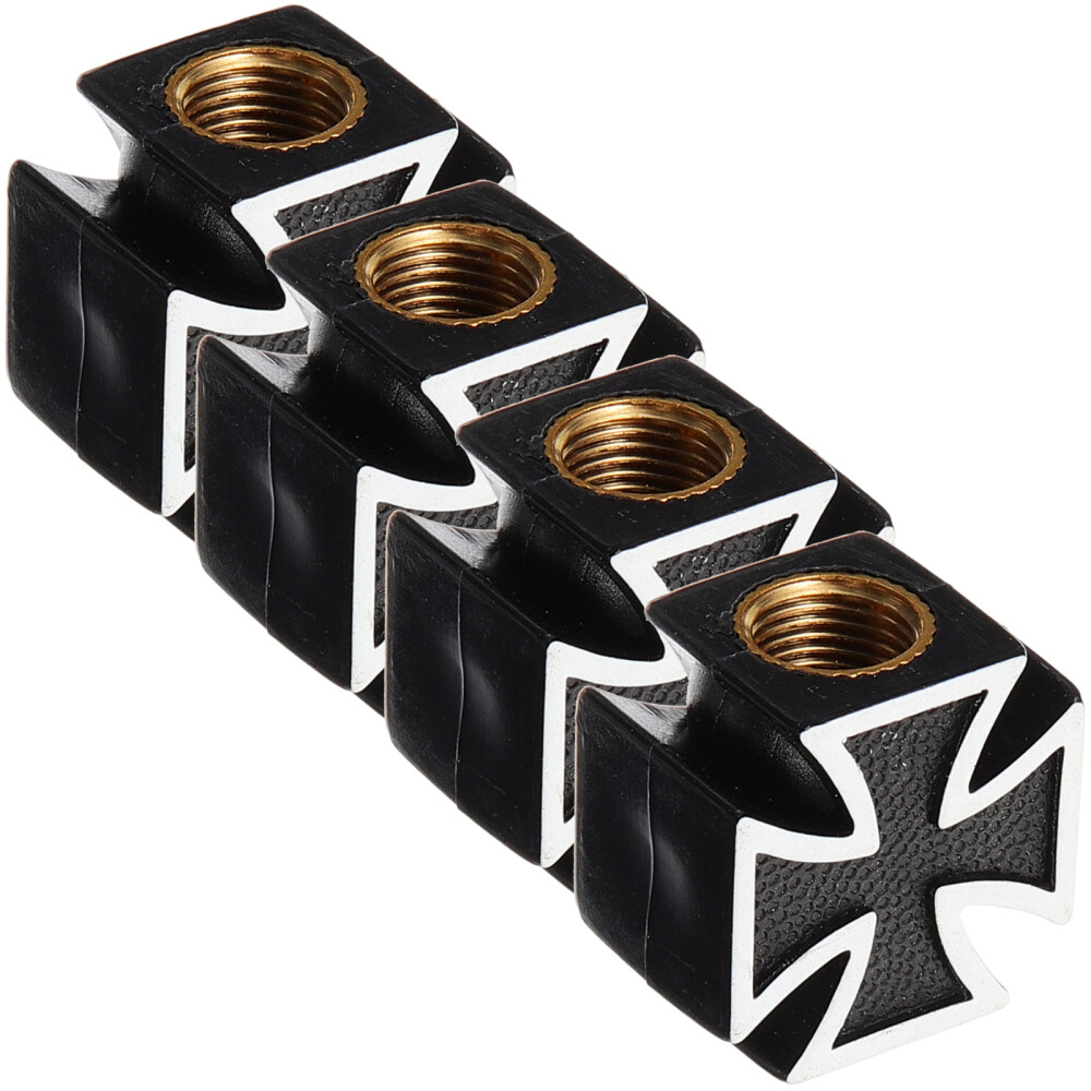 4 Pcs Cross Valve Cap Car Steering Wheel Covers Accessories