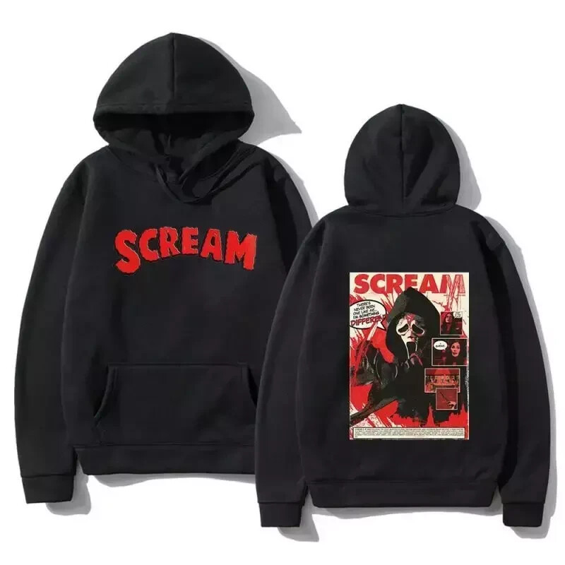 Scream VI Ghostface Halloween Hoodie 2-Sided Design All Colors S-5XL