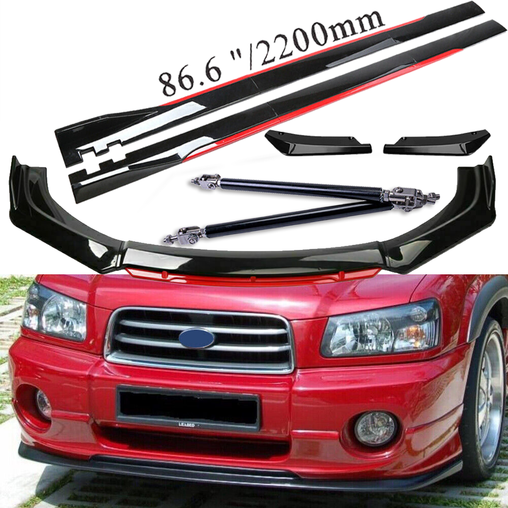 For Subaru Forester Front Bumper Lip Spoiler Splitter Side /Skirt Body