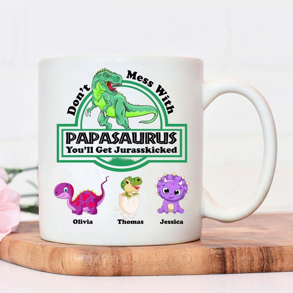 Papasaurus Mug Father's Day Mug Mug For Daddy Gift For Father's Day Dinosaur