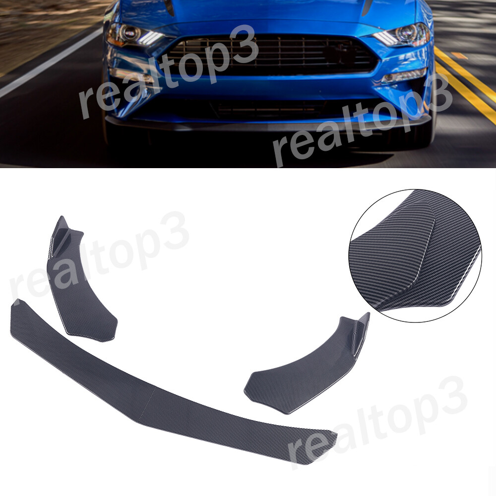 Ford Mustang Carbon Fiber Front Bumper Lip Spoiler Splitter Kit