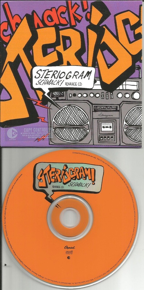 STERIOGRAM Schmack CADED SLEEVE & DIFFERENT ART & PACKAGING ADVNCE PROMO DJ CD