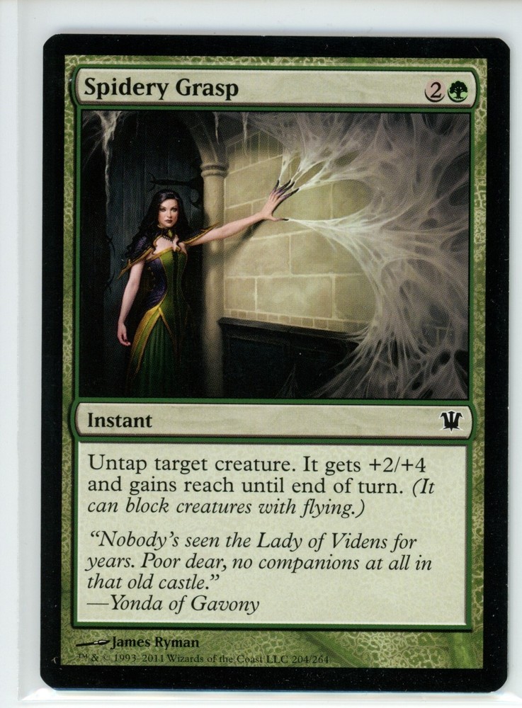 SPIDERY GRASP Innistrad MTG Card #204 Lightly Played Condition ISD
