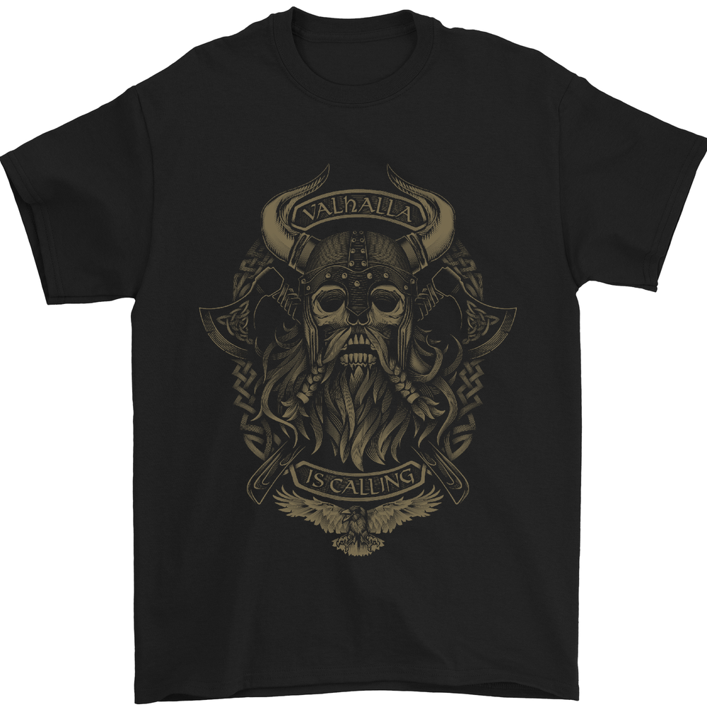 Valhalla is Calling Vikings Odin Thor Gym Mens T-Shirt 100% Cotton