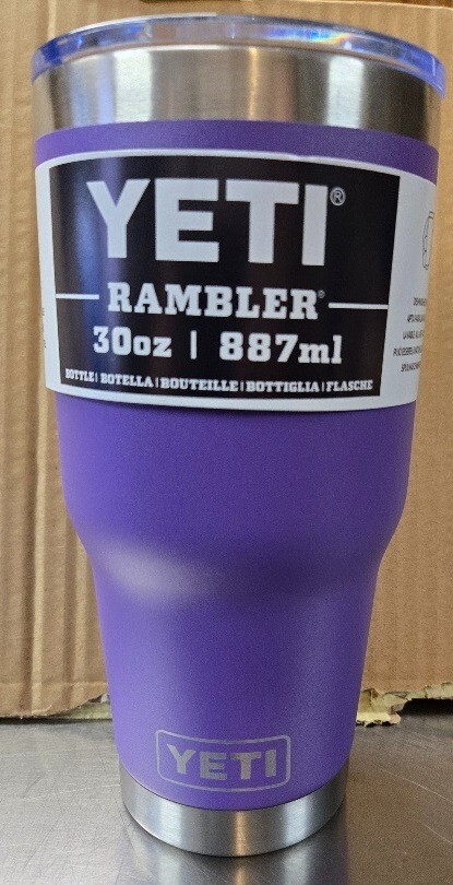 YETI Rambler 30 oz Vacuum Insulated Tumbler Stainless Steel Purple #10 New  