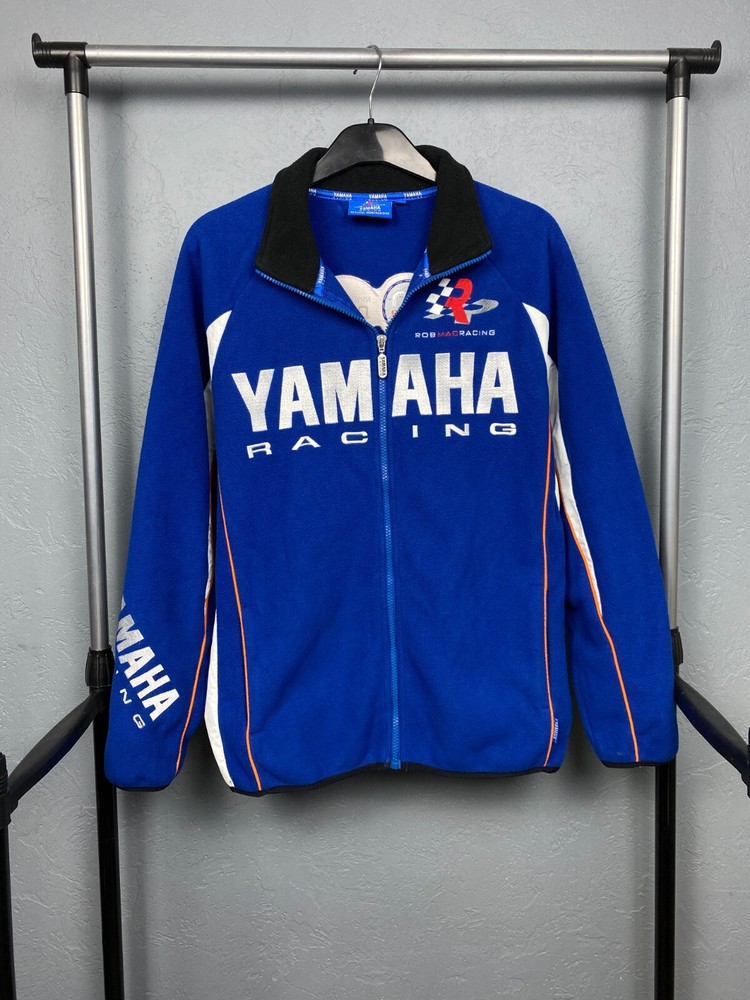 Yamaha Racing Team Vintage Men's Fleece Jacket Size S Retro Style
