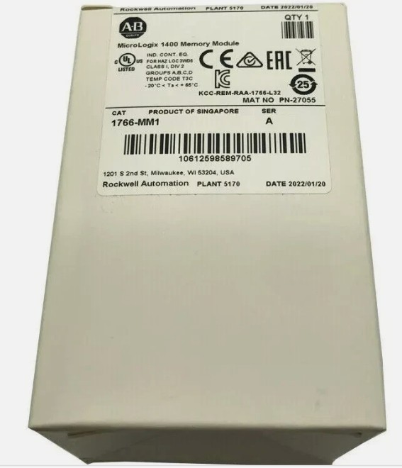 New Sealed Allen Bradley 1766-MM1 SER A MicroLogix 1400 Memory Module
