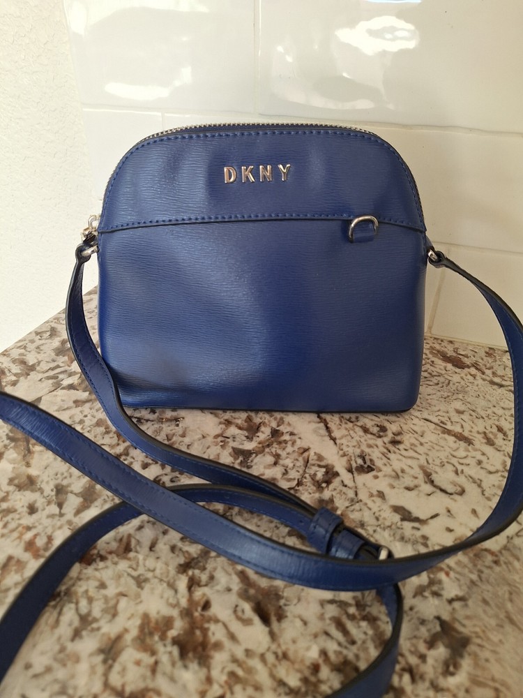 DKNY Blue Leather Cross Body Bag