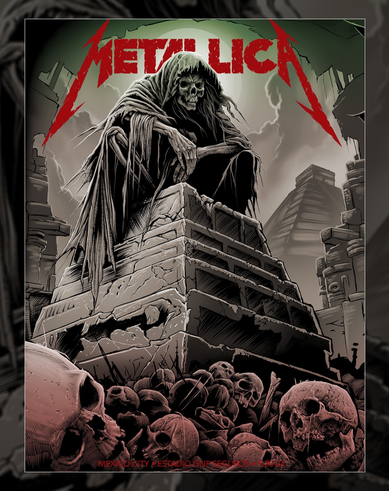 Metallica Mexico City 2024 Poster 18x24 inch Free Shipping