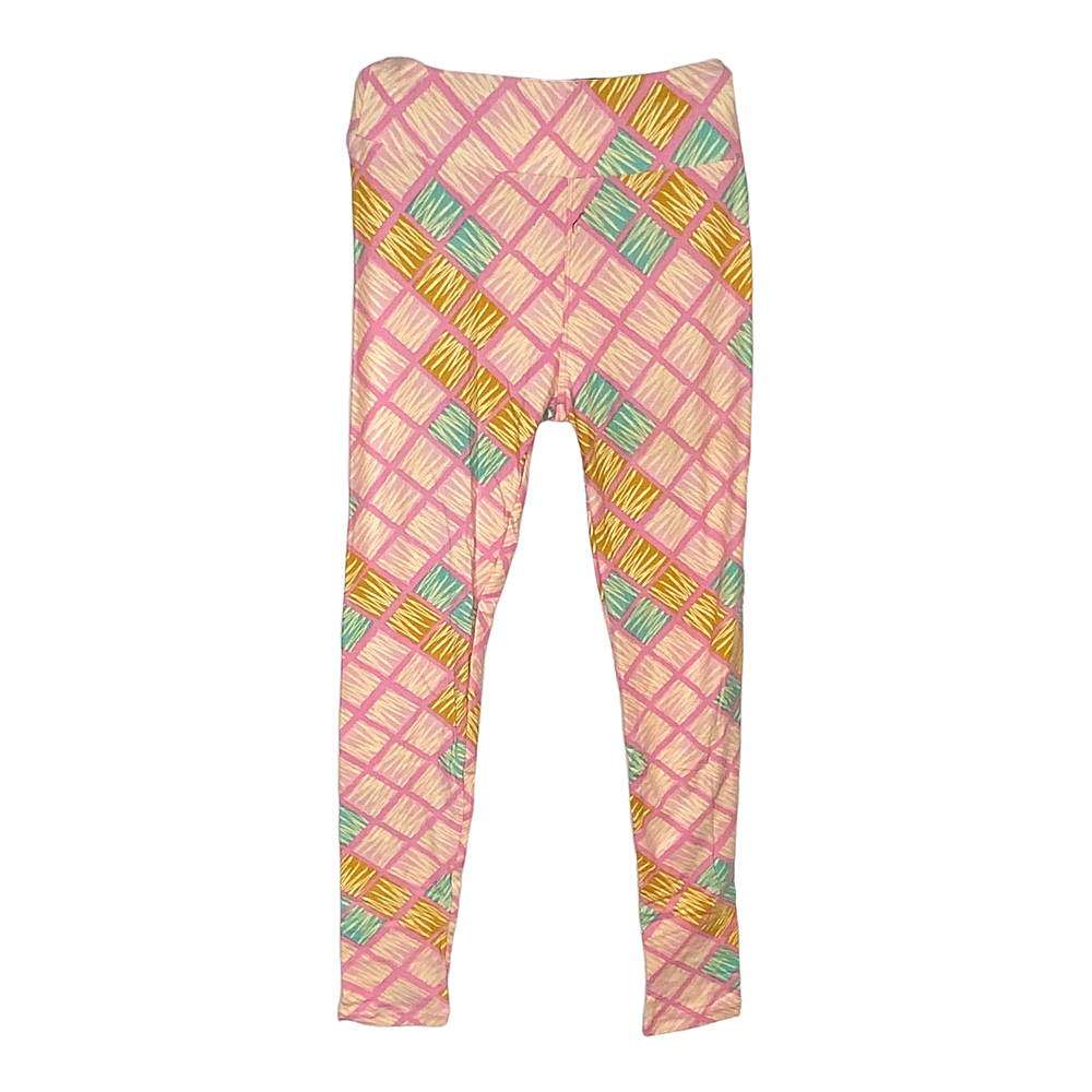 Lularoe OS Orange Multicolor Leggings NWT Style 1159