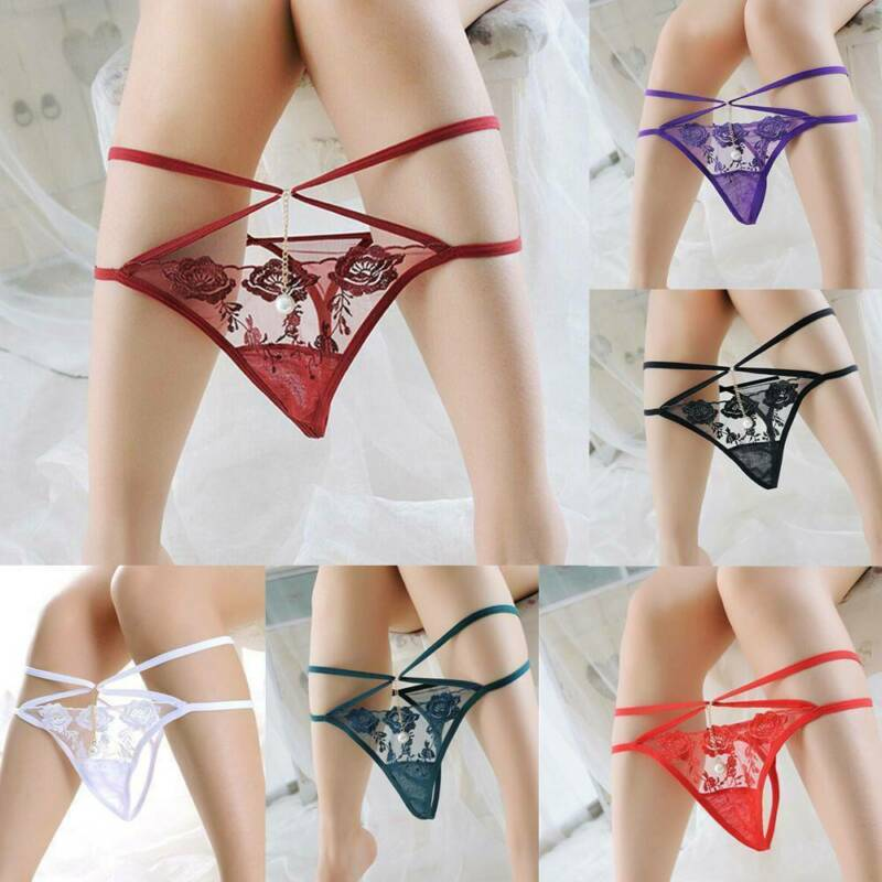 Women Lace Embroidery Sexy G-string Briefs Panties Thongs Lingerie Underwear US