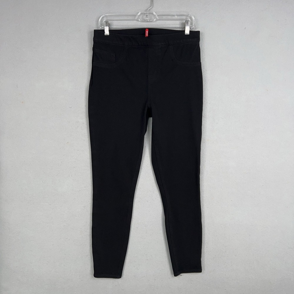 Spanx Womens Large Black Skinny Stretch Shaping Jeggings Pull On Jeans