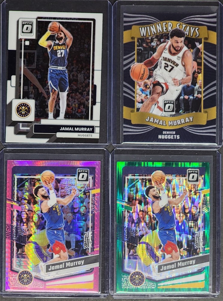 Get 4 Jamal Murray Cards for $5 – 2022-24 Panini Optic Hyper Pink and Green Shock Varieties
