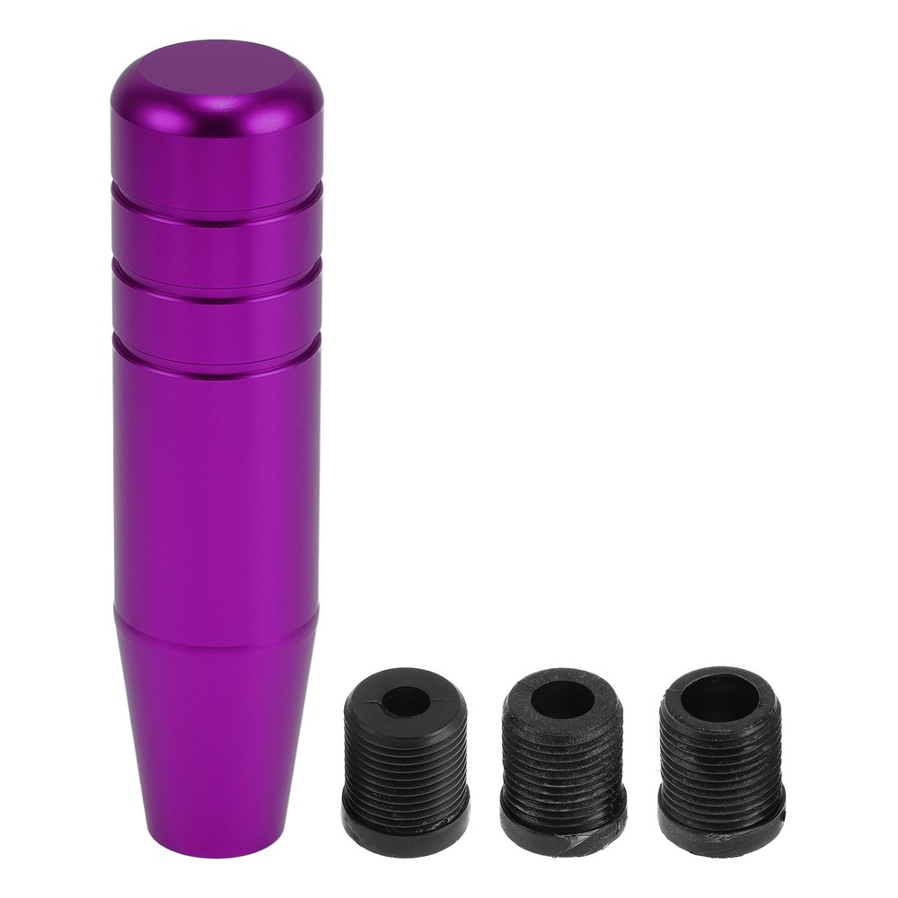 13cm Manual Automatic Transmission Knob with 3 Adapters Purple 1 Set