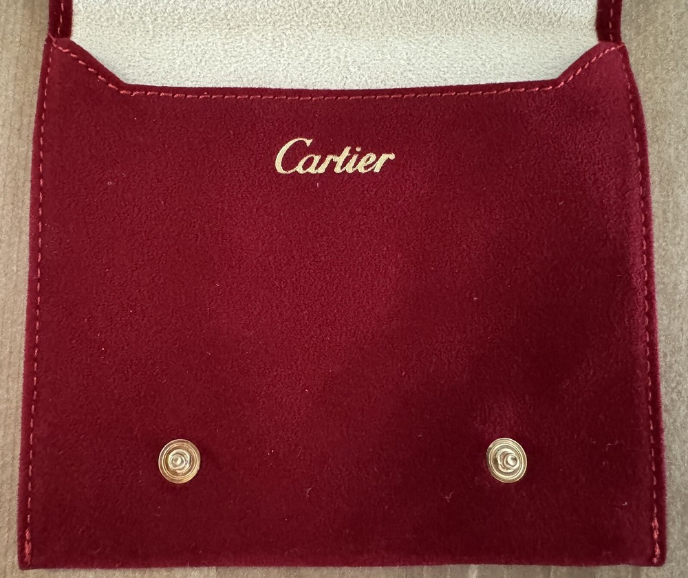 Authentic Cartier Jewelry Pouch in Burgundy NWOT