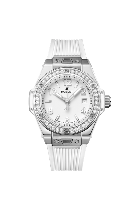 HUBLOT 485.SE.2010.RW.1204 BIG BANG ONE CLICK STEEL WHITE DIAMONDS 33 MM