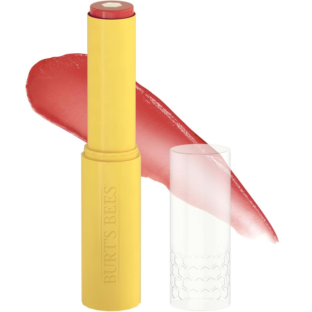 Burt’s Bees Tinted Boosted Balm, Rose Knows, Hydrating Tinted Lip Balm with Vi