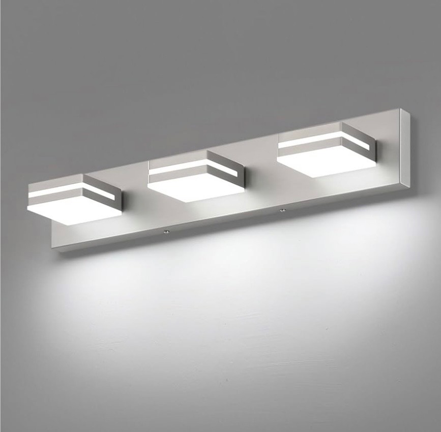 SineRise LED Modern Bathroom Vanity Light Fixtures (3-Light, 24 in) Nickel