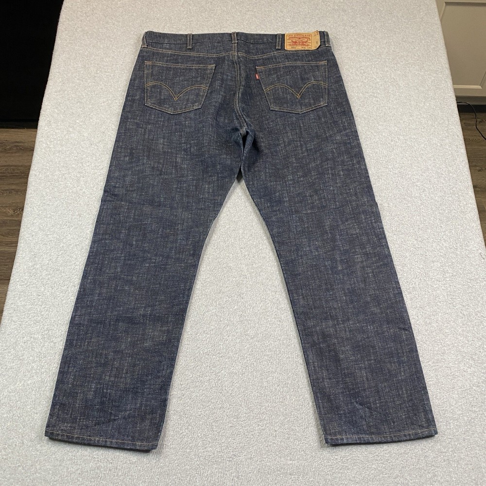 Levis 501XX Jeans Mens 42x32 Straight Button Fly Dark Wash Denim Cotton Western