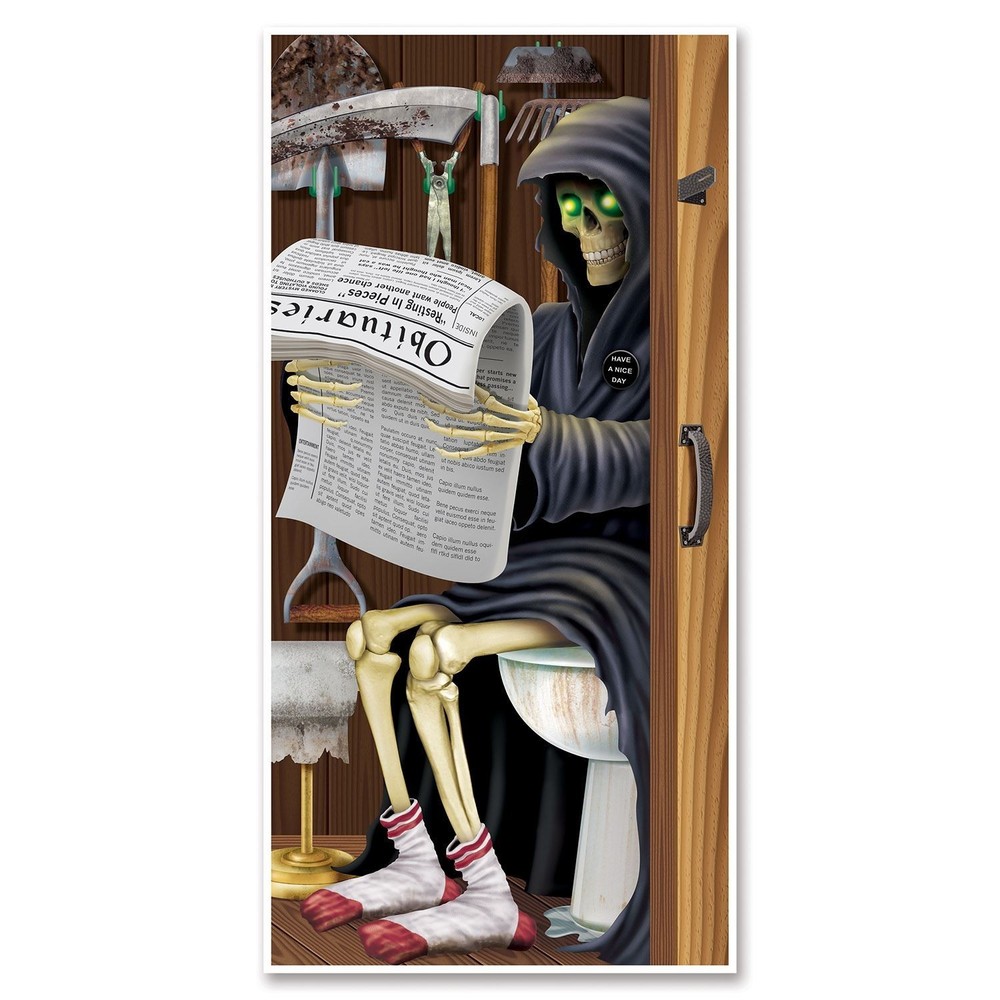 Beistle Grim Reaper Restroom Door Cover - Halloween | Party Supply