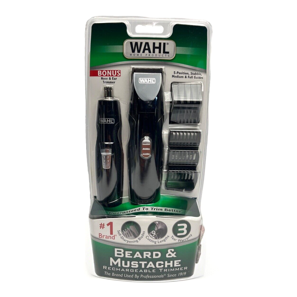 Wahl Nose Ear Sideburns Beard Mustache Hair Precision Rechargeable Trimmer