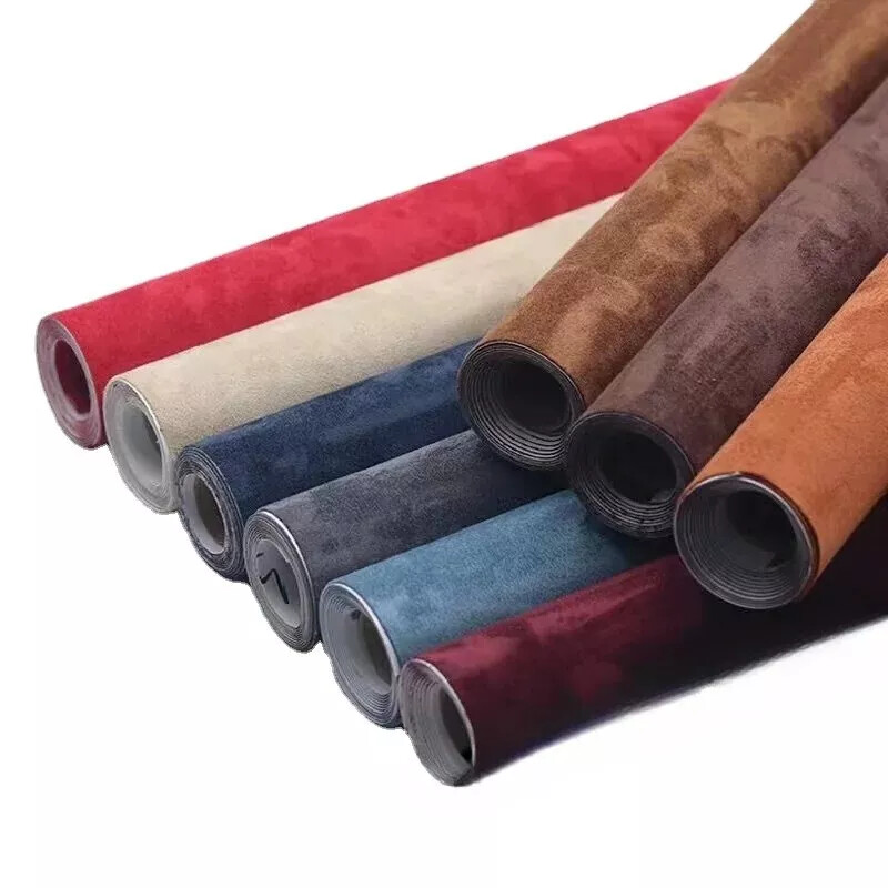 Self Adhesive Faux Suede Fabric Wrap Film Sticker Stretch Diy Car Interior Craft
