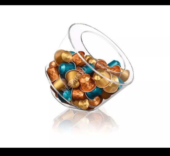 Nespresso View Capsule Holder Coffee Pod Clear Container Bonbonniere New