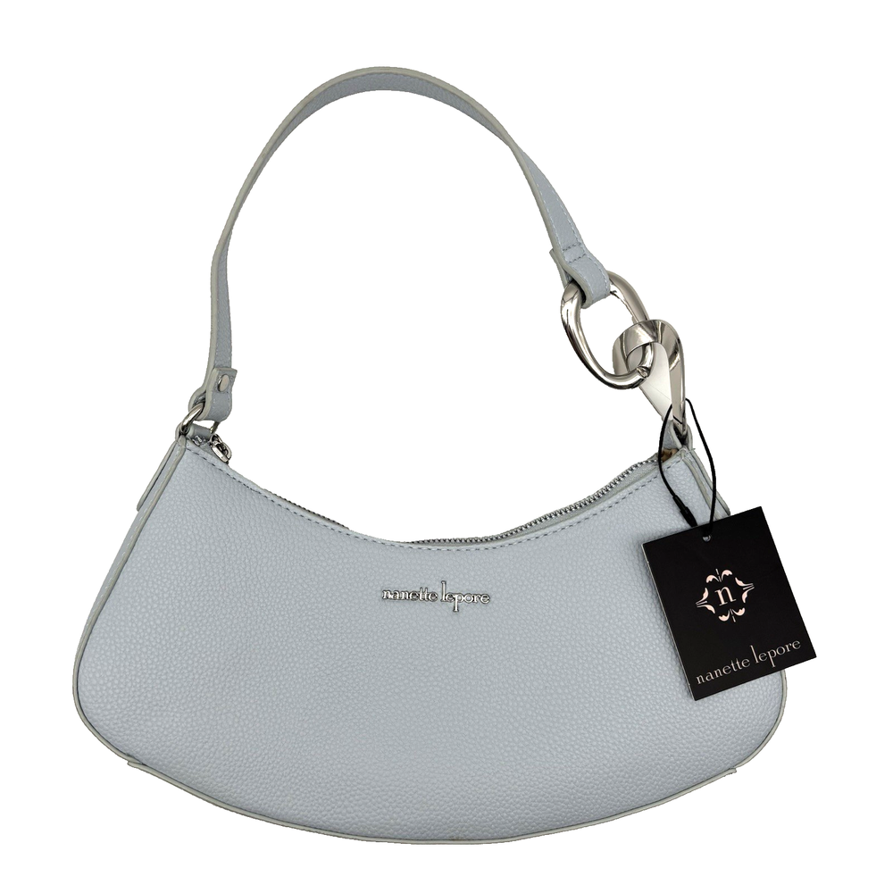 NEW Nanette Lepore Misty Blue Faux Leather Jaala Crescent Shoulder Bag 7x5x2