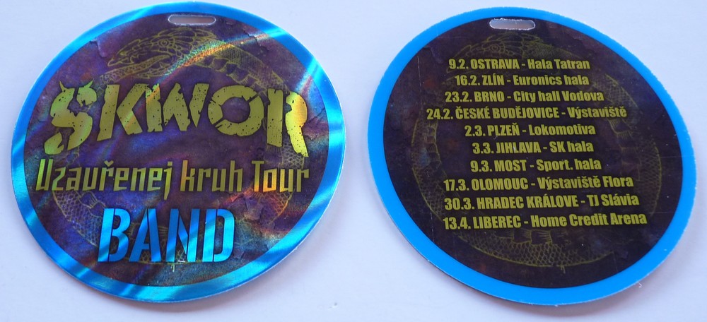 Skwor Uzaurenej Kruh Tour Band Laminate Backstage Concert  Pass D13