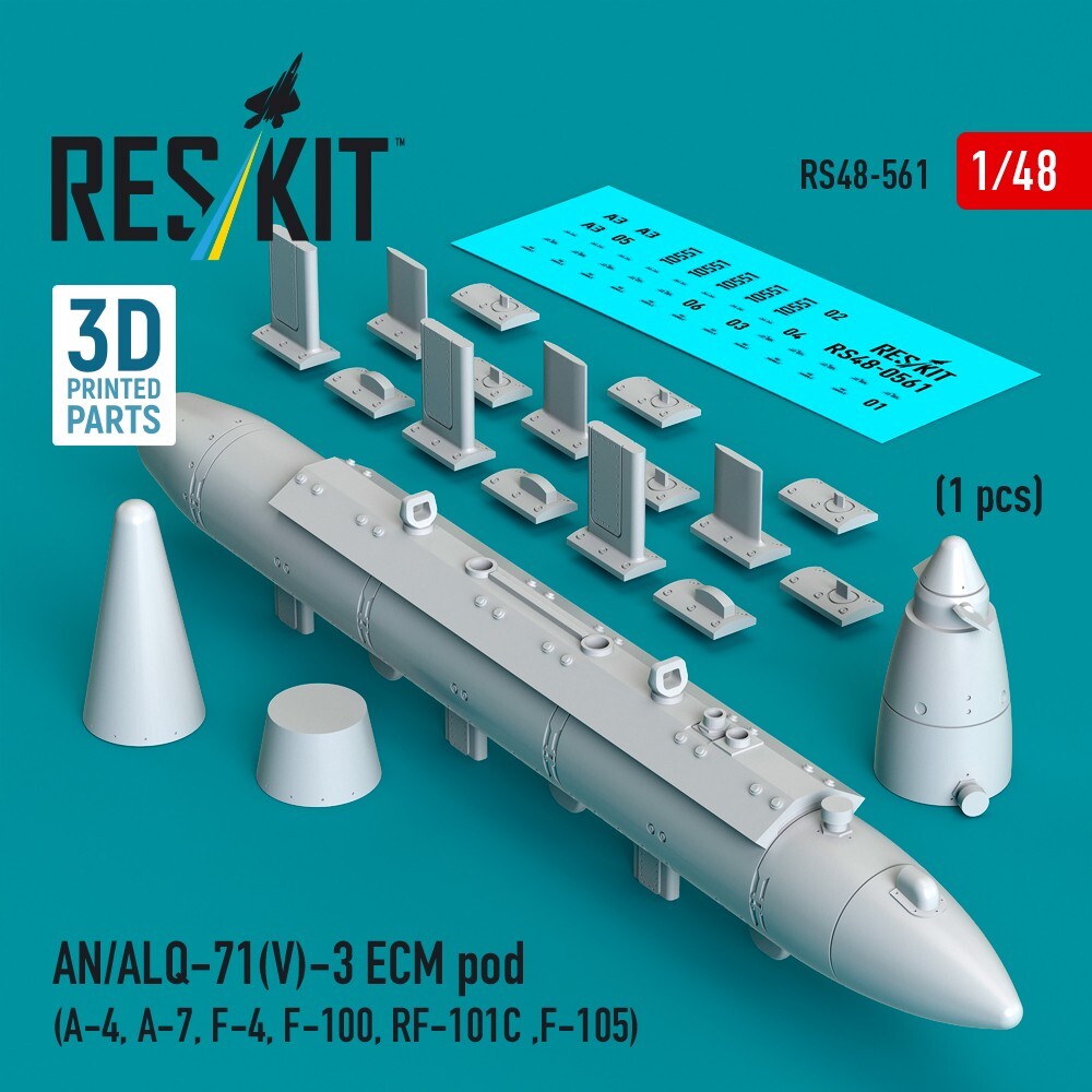 AN/ALQ-71(V)-3 ECM pod (A-4, A-7, F-4, F-100, RF-101C, F-105) 1:48 RS48-0561