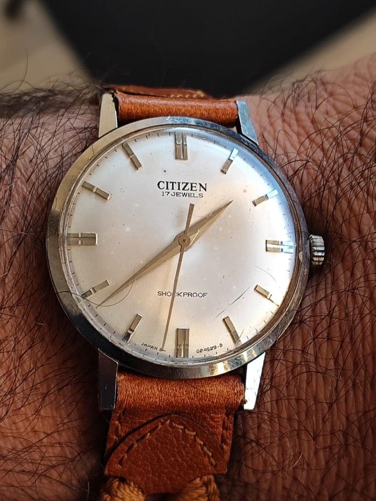 VINTAGE CITIZEN 63-5731 Mechanical Hand-winding RARE MEN'S JAPAN WATCH Working