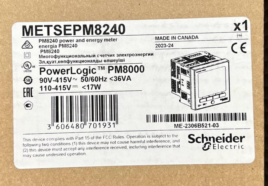 Schneider Electric PM8000 METSEPM8240 Power Logic PM8240 Power Meter Brand New