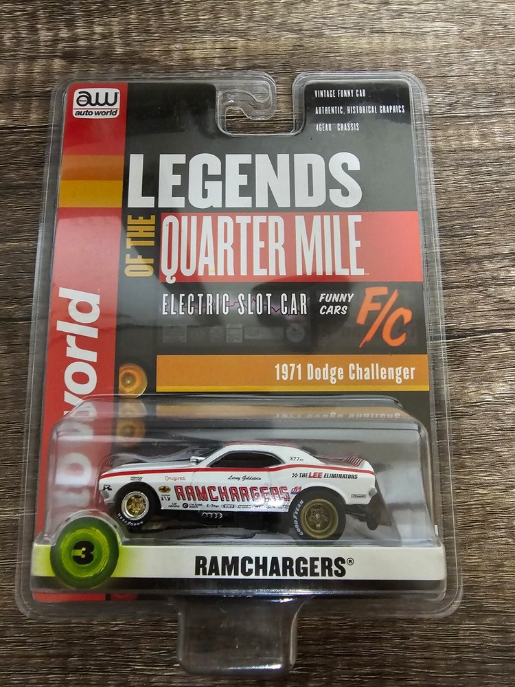 Autoworld HO Slot Car New LOTQM Ramchargers #3 1971 Dodge Challenger